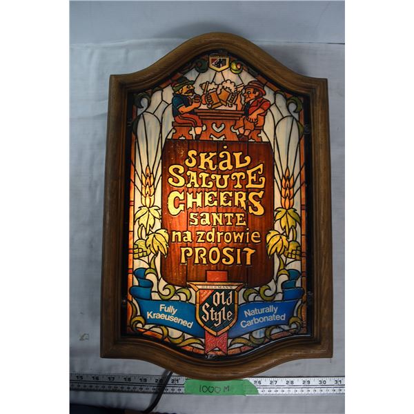 Vintage light Up beer Sign - 12"x19" (working)