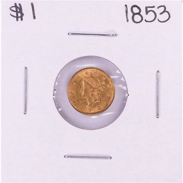 1853 $1 Liberty Head Gold Dollar Coin