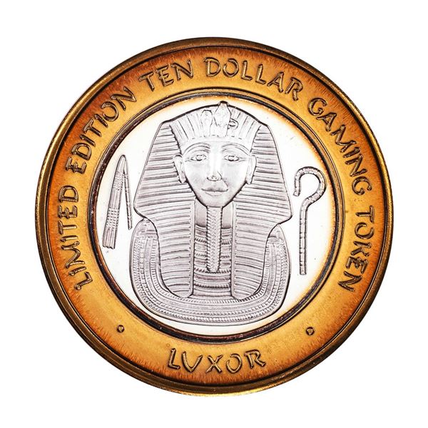 .999 Silver Luxor Las Vegas Nevada $10 Casino Limited Edition Gaming Token