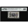 Image 1 : 1863 Third Issue 10 Cents Fractional Currency Note Fr.1255 PMG Choice Uncirculated 63