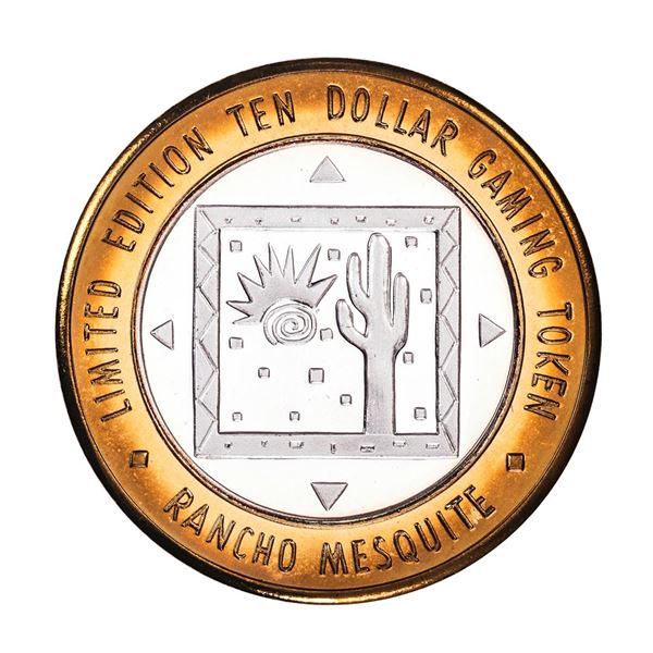 .999 Silver Rancho Mesquite Casino Nevada $10 Casino Limited Edition Gaming Token
