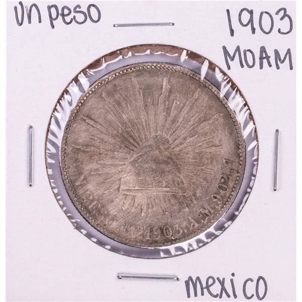 1903 Mo AM Mexico Un Peso Silver Coin
