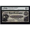Image 1 : 1850's $100 Bank of Washington North Carolina Obsolete Note PMG Very Fine 25 Net