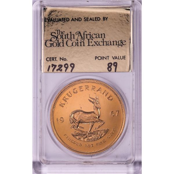 1967 Proof South Africa 1oz Krugerrand Gold Coin w/COA