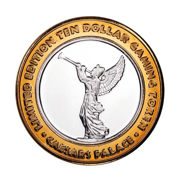 .999 Fine Silver Caesars Palace Las Vegas $10 Limited Edition Gaming Token