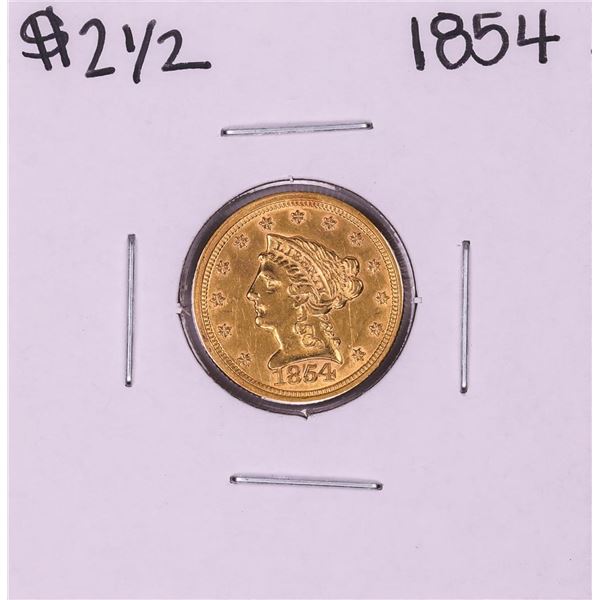 1854 $2 1/2 Liberty Head Quarter Eagle Gold Coin
