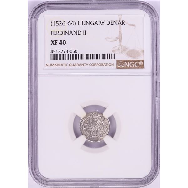1526-64 KB Hungary Denar Ferdinand II 'Madonna and Child' Coin NGC XF40