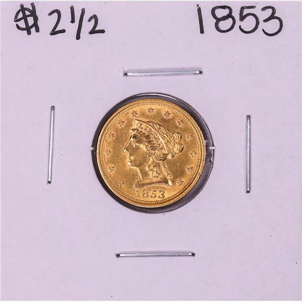 1853 $2 1/2 Liberty Head Quarter Eagle Gold Coin