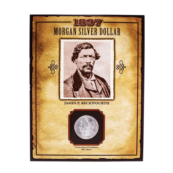 1897 $1 Morgan Silver Dollar Coin James P. Beckwourth Legends of the Wild West
