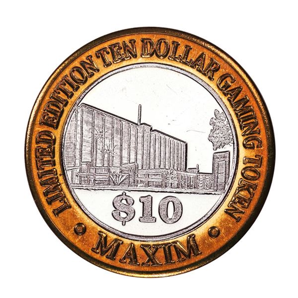 .999 Silver Maxim Hotel & Casino Las Vegas, NV $10 Limited Edition Gaming Token