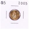 Image 1 : 2003 $5 American Gold Eagle Coin