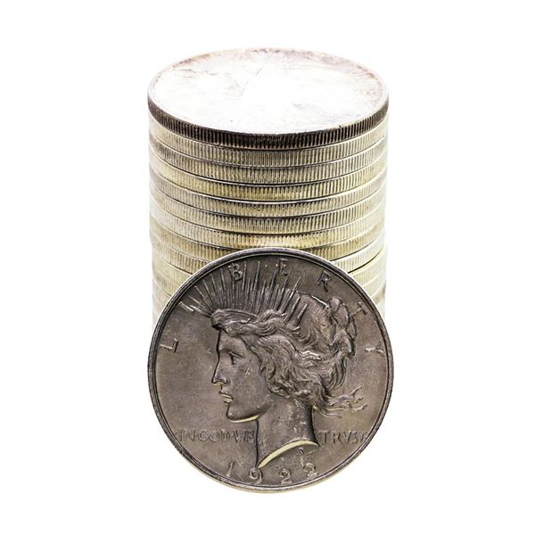 Roll of (20) Brilliant Uncirculated 1922 $1 Peace Silver Dollar Coins