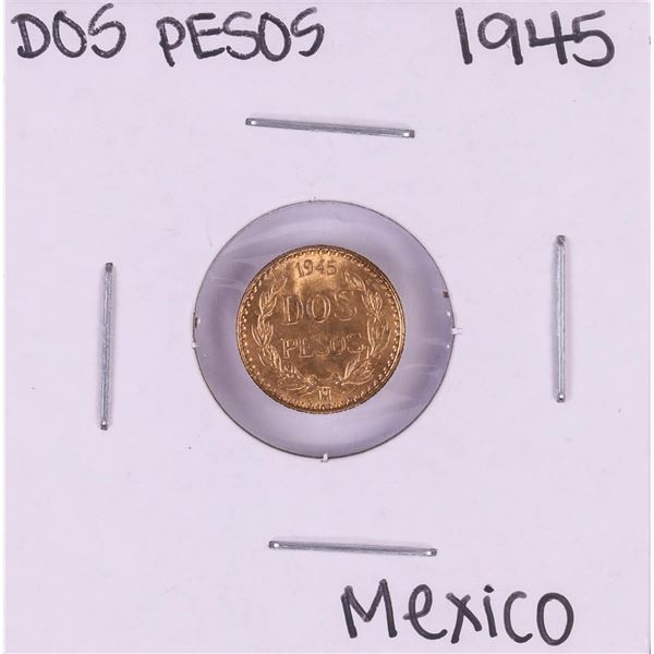 1945 Mexico Dos Pesos Gold Coin