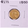 Image 1 : 1850 $2 1/2 Liberty Head Quarter Eagle Gold Coin