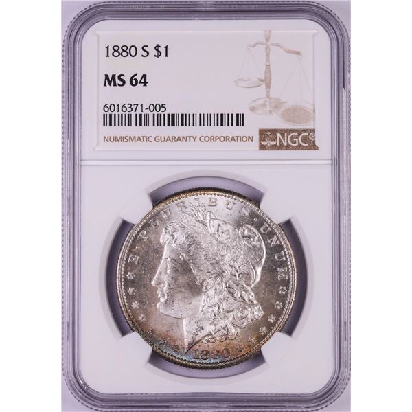 1880-S $1 Morgan Silver Dollar Coin NGC MS64