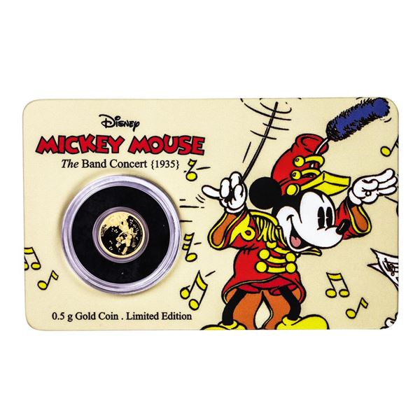2016 Niue $2.50 Proof Mickey Mouse The Band Concert Gold Coin