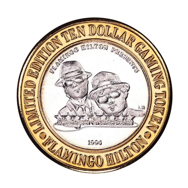 .999 Silver Flamingo Hilton Reno, Nevada $10 Casino Limited Edition Gaming Token