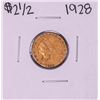 Image 1 : 1928 $2 1/2 Indian Head Quarter Eagle Gold Coin