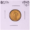 Image 1 : 1843-O Small Date $2 1/2 Liberty Head Quarter Eagle Gold Coin