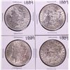 Image 1 : Lot of (4) 1889 $1 Morgan Silver Dollar Coins