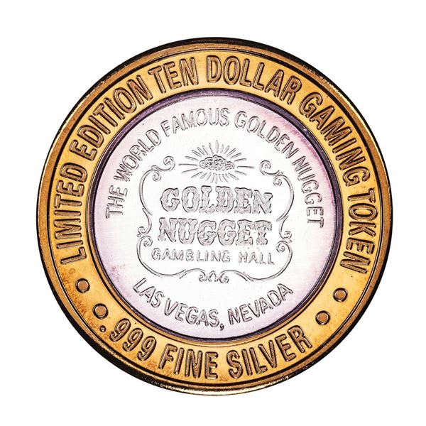 .999 Silver Golden Nugget Las Vegas $10 Limited Edition Casino Gaming Token
