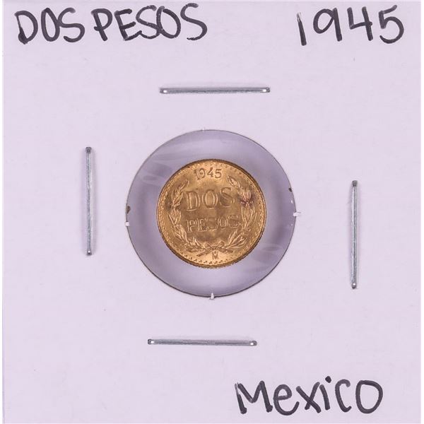 1945 Mexico Dos Pesos Gold Coin