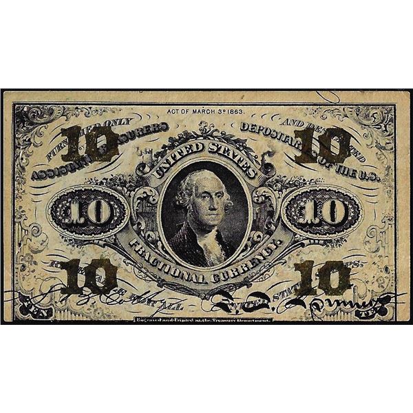 March 3, 1863 Third Issue Ten Cents Fractional Currency Note