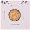 Image 1 : 1878 $2 1/2 Liberty Head Quarter Eagle Gold Coin