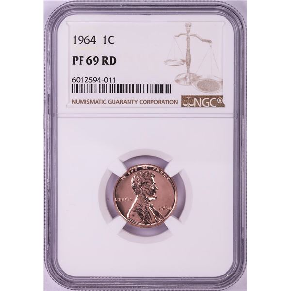 1964 Proof Lincoln Memorial Cent Coin NGC PF69RD