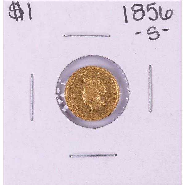 1856-S $1 Indian Princess Head Gold Dollar Coin