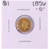 Image 1 : 1856-S $1 Indian Princess Head Gold Dollar Coin