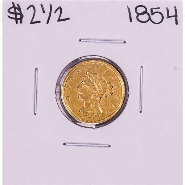 1854 $2 1/2 Liberty Head Quarter Eagle Gold Coin