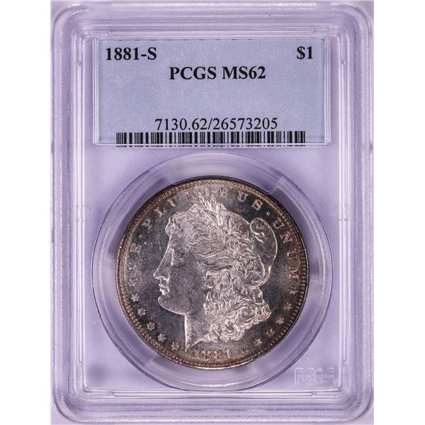 1881-S $1 Morgan Silver Dollar Coin PCGS MS62