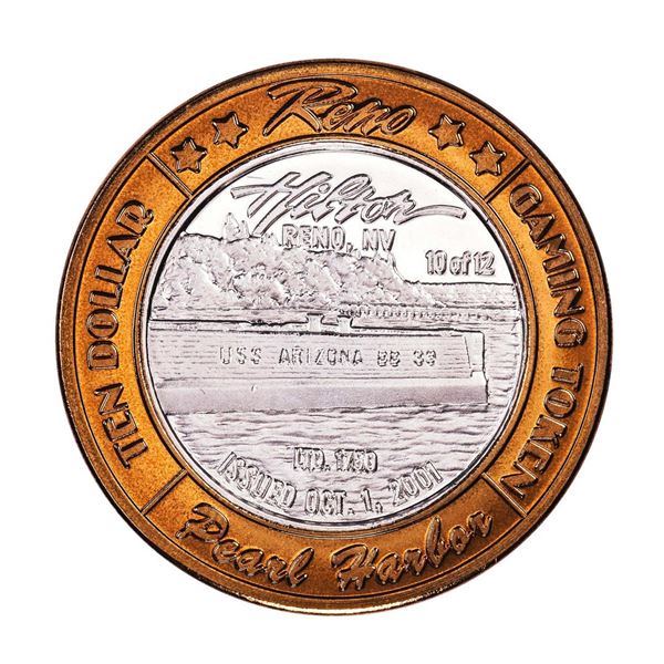 .999 Silver Reno Hilton Nevada $10 Casino Limited Edition Gaming Token