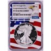 Image 1 : 2019-W $1 Proof American Silver Eagle Coin NGC PF70 Ultra Cameo Congratulations Flag