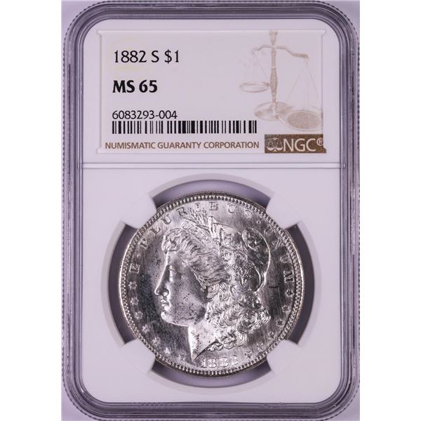 1882-S $1 Morgan Silver Dollar Coin NGC MS65