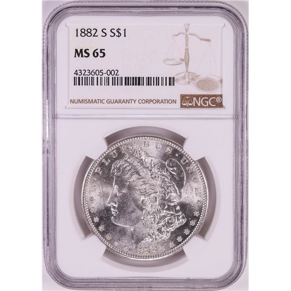 1882-S $1 Morgan Silver Dollar Coin NGC MS65