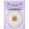 Image 1 : 1851 $1 Type 1 Liberty Head Gold Dollar Coin PCGS AU53