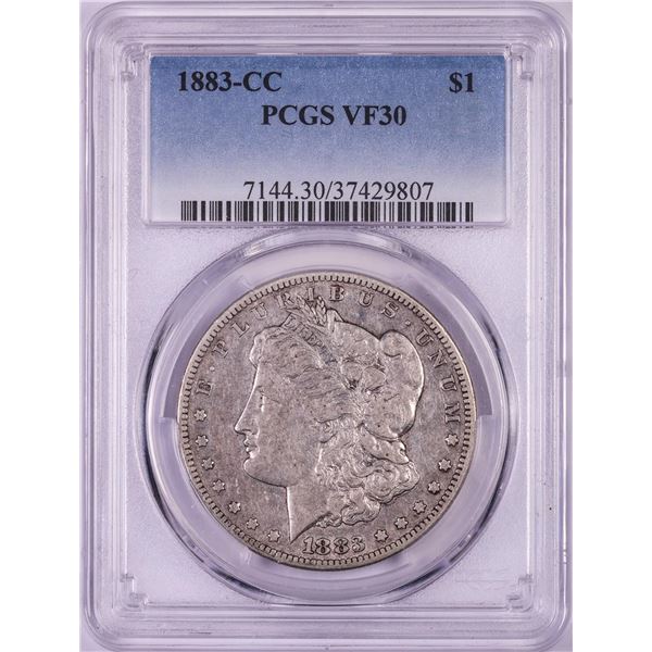 1883-CC $1 Morgan Silver Dollar Coin PCGS VF30