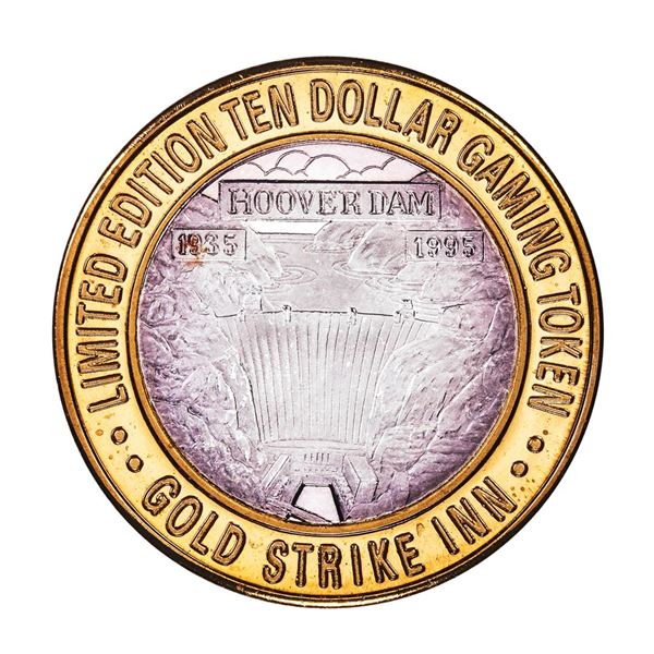 .999 Silver Gold Strike Inn Boulder City, Nevada $10 Limited Edition Casino Gaming Token