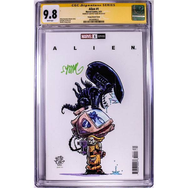 Signature Series Marvel Comics Alien #1 Comic Book 5/21 CGC 9.8 Signed Skottie Young