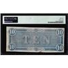 Image 2 : 1864 $10 Confederate States of America Note T-68 PMG Choice About Uncirculated 55