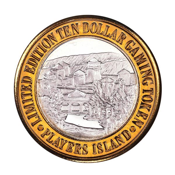 .999 Fine Silver Players Island Casino $10 Casino Limited Edition Gaming Token