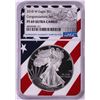 Image 1 : 2018-W $1 Proof American Silver Eagle Coin NGC PF69 Ultra Cameo Congratulations Flag