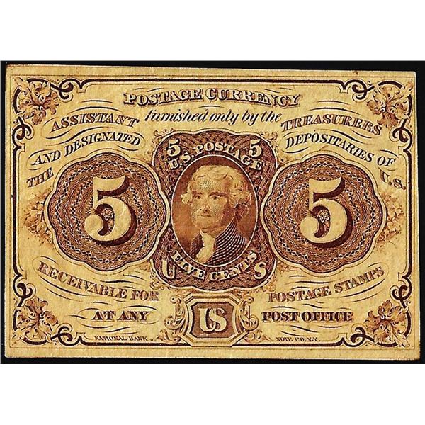 July 17, 1862 First Issue Five Cents Fractional Currency Note
