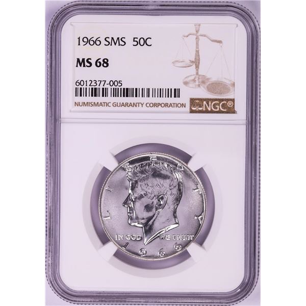 1966 SMS Kennedy Half Dollar Coin NGC MS68