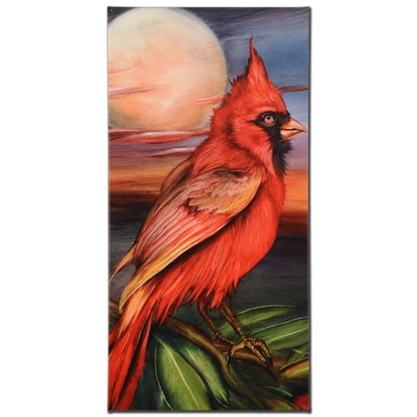 Martin Katon "Cardinal Moon" Limited Edition Giclee On Canvas