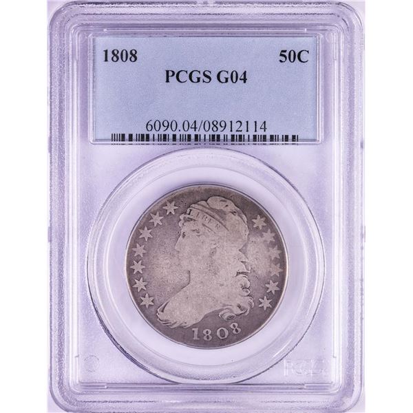 1808 Capped Bust Half Dollar Coin PCGS G04