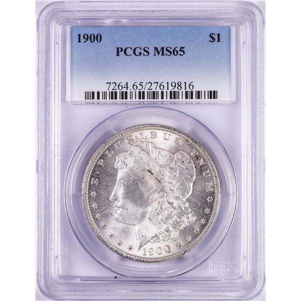 1900 $1 Morgan Silver Dollar Coin PCGS MS65