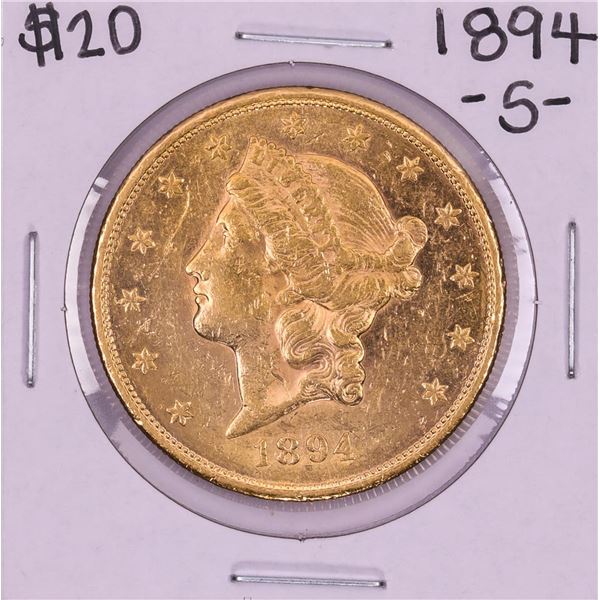 1894-S $20 Liberty Head Double Eagle Gold Coin